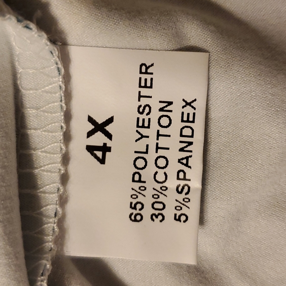 Rebel Sparkles stained glass print tank top turquoise and aqua Plus 4X - Picture 4 of 8